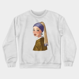 Girl with a pearl earring Crewneck Sweatshirt